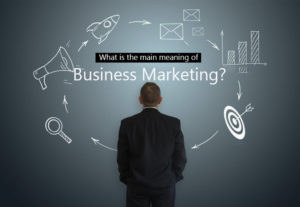 What is the main meaning of business marketing?